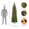 7.5 ft. Pre-lit Kingswood Fir Pencil Artificial Christmas Tree, Multicolor Lights